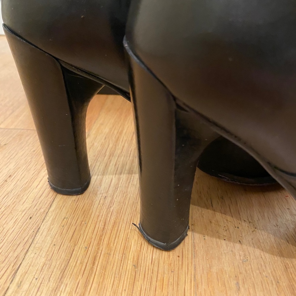 Via Spiga Black Leather Larry Calf Boots 6.5 - Picture 5 of 9